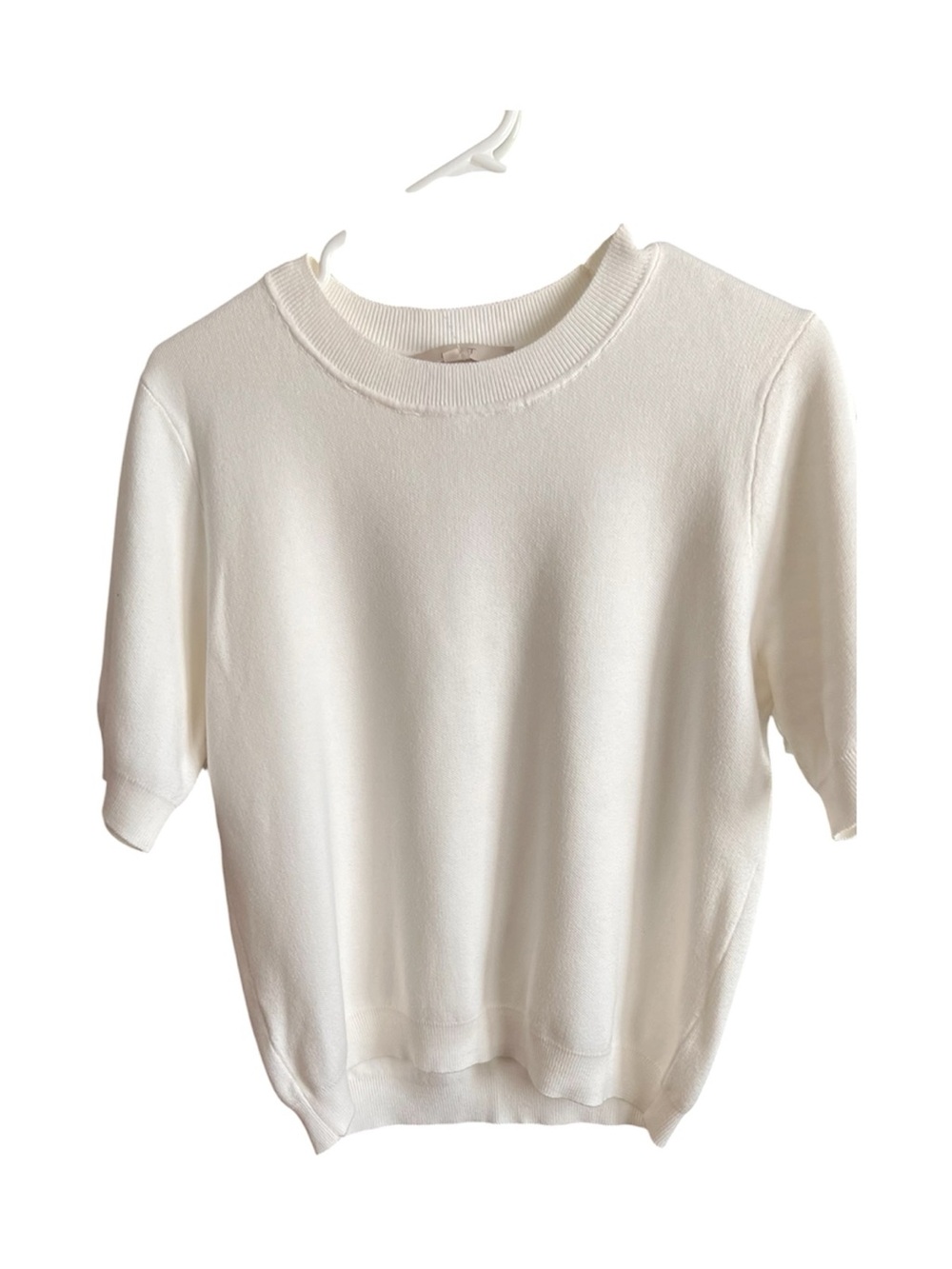 LOFT White Short Sleeve Knit Top